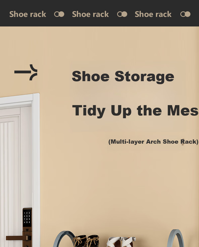 Leaijia Multi-Tier Shoe Rack, Simple Storage Shelf for Entryway, Reinforced And Widened Steel Tube Shoe Rack for Dormitory And Living Room 1