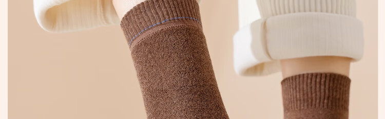Guxu Disposable Men's Socks Daily Use Pure Cotton Winter Mid-Calf Travel Thickened Fleece Lined Wash-Free Men's Socks 10 Pairs 86