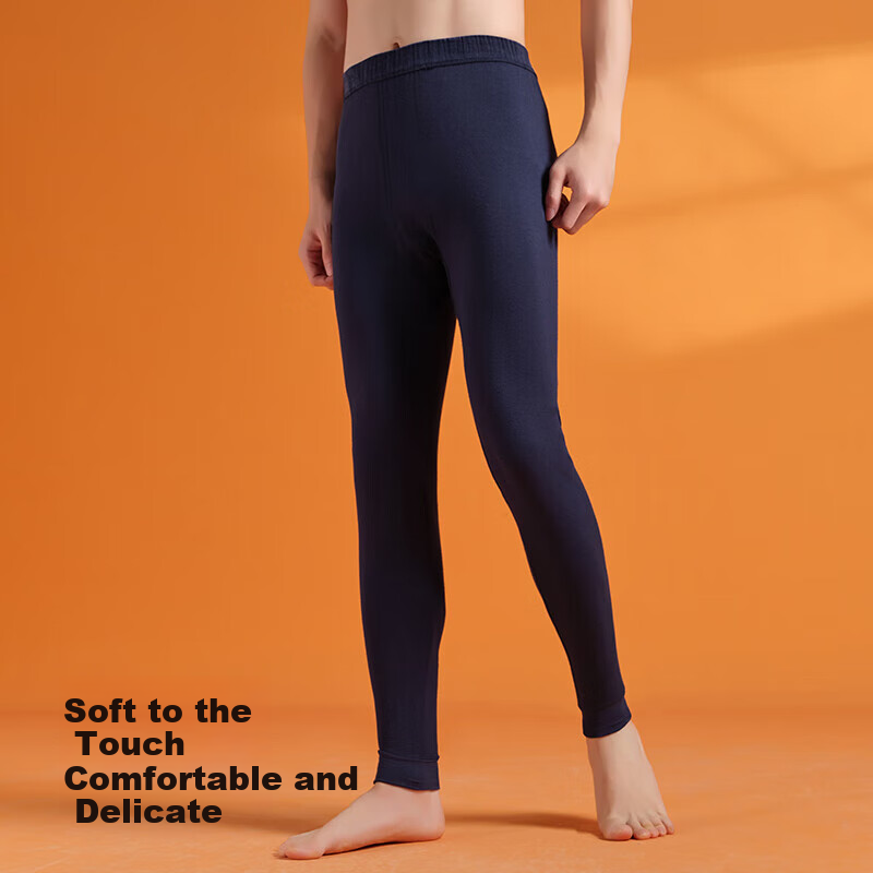 Yiershuang [100% Pure Cotton, 2-Pack] Men's Thermal Underwear, Youth All-Cotton Warm Pants, Autumn And Winter Base Layer Cotton Long Johns