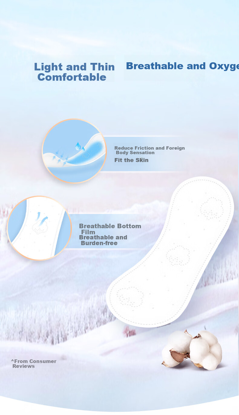 Taotaoyangmian, Tianshan White Pure Cotton Disinfection Grade Sanitary Napkins And Pads, 155mm, 40 Pieces, Sold by JD 5