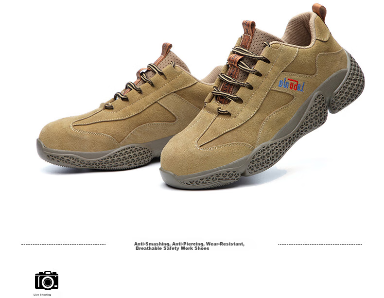 LAOGUANJIA Men's Safety Shoes with Steel Toe, Anti-Smashing And Puncture-Resistant Work Boots, Breathable, Wear-Resistant, Acid And Alkali Resistant Functional Shoes 927 Size 38 12
