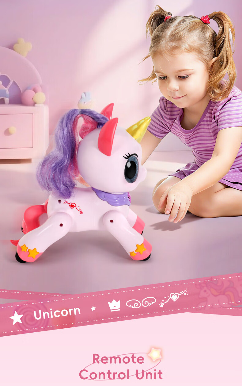 Anby Families My Little Pony Unicorn Remote Control Robot Smart Pet Toy for Girls Ages 3-6 Christmas Gift 1
