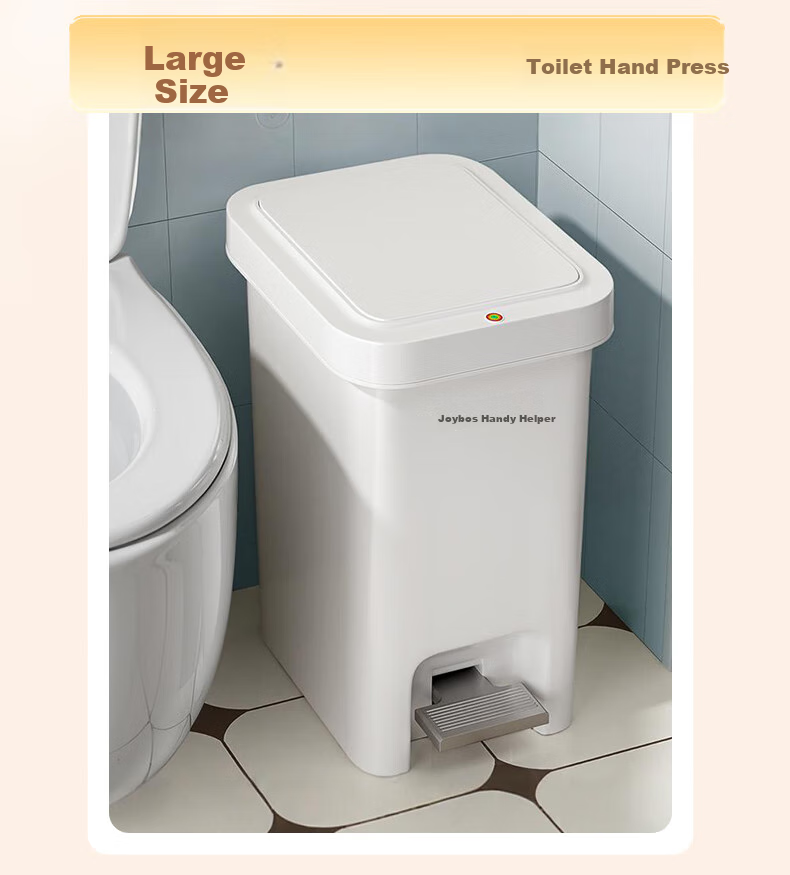 Jiabangshou Pedal Trash Can, 21.4L Capacity, Dual Opening Lid, Hand Press And Foot Pedal Operation, Large Size for Home Kitchen Use, High Capacity 10