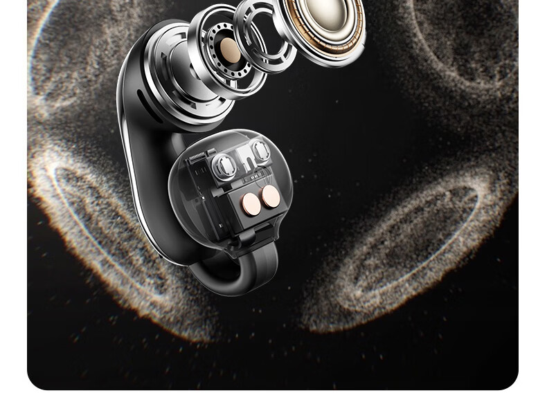 MONOISE Bluetooth Earphones Over-Ear In-Ear Deep Active Noise Cancelling 2026 New Sports AI Wireless High-Quality Sound Real-Time Translation Recording Call Digital Display Ultra-Long Battery Life Gol 1