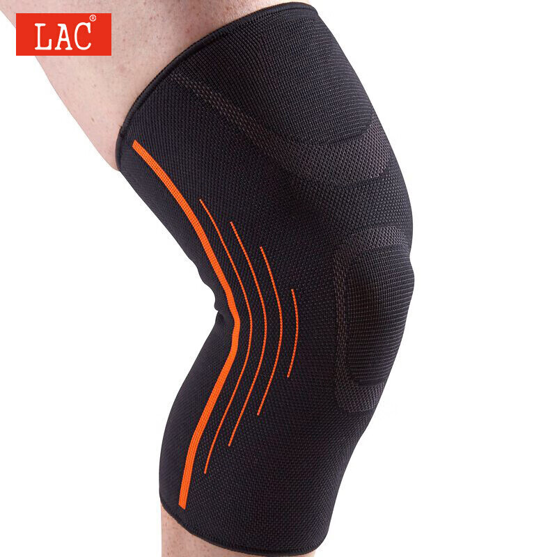 LAC Sports Running Knee Brace Outdoor Hiking Basketball Cycling Fitness Knee Support Orange Stripe Single Piece Size M
