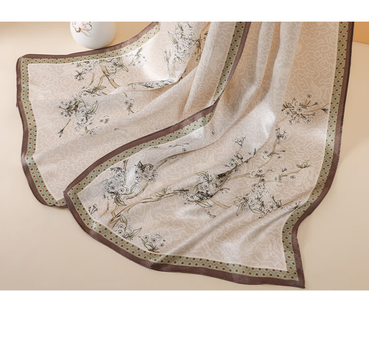 Shanghai Story Women's 100% Mulberry Silk Pearl Satin Long Scarf Shawl Gift Box for Girlfriend Valentine's Birthday Present 8