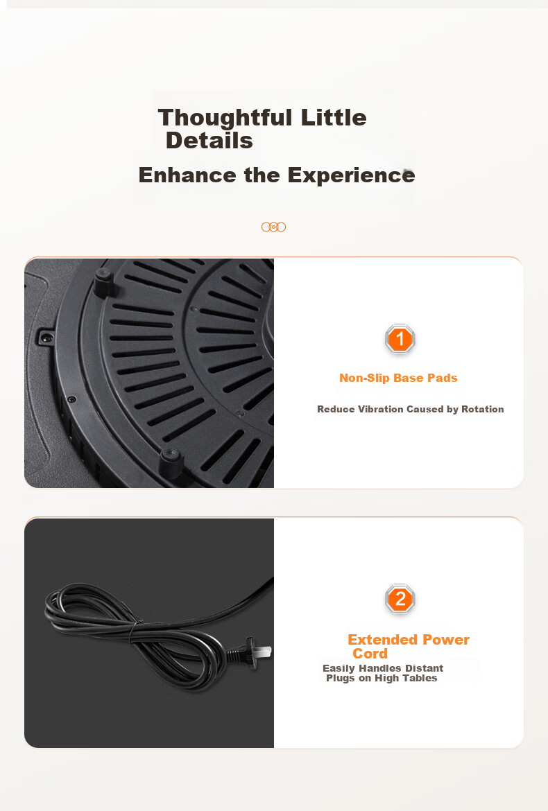 SUPOR Multifunctional Food Warming Plate, Hot Pot And Meal Warmer, Round Heating Plate, 80CM Rotatable Dining Table Turntable, BZ80RH851J 15