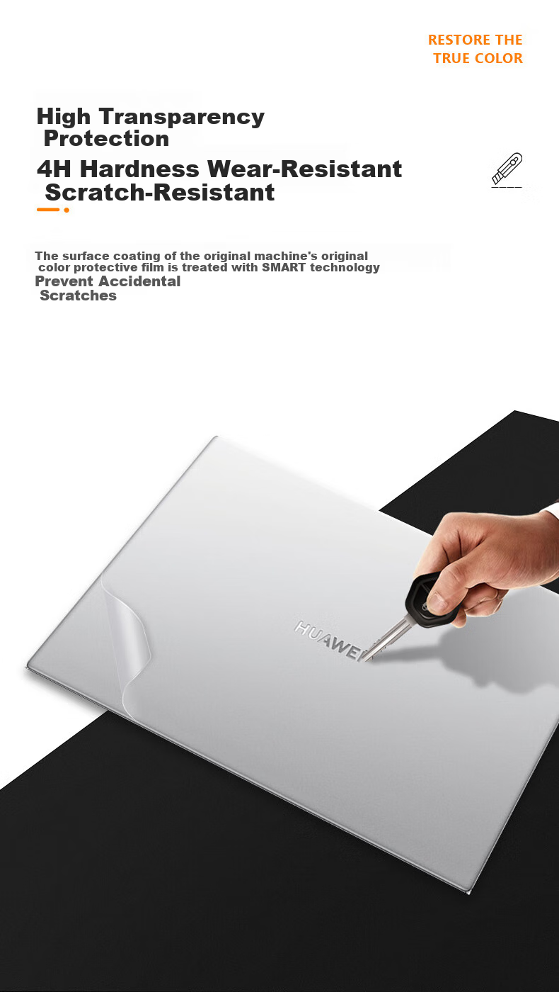 Jiasu Huawei MateBook D14/D14SE Case Film, for 2025/24/23 Linux Version, Protective Sticker, Frosted Transparent, Easy to Apply, Scratch-Resistant And Wear-Resistant 6