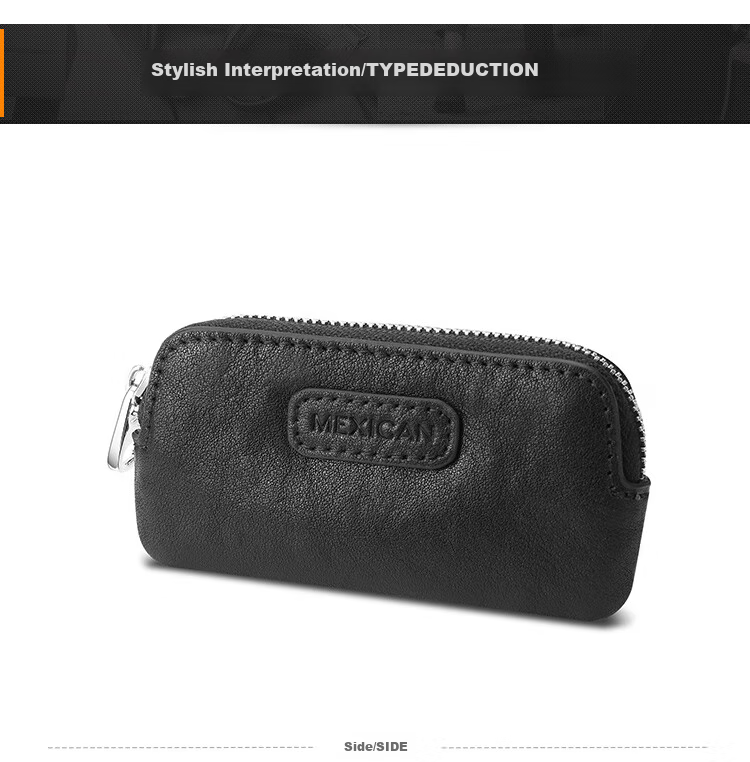 MEXICAN Car Key Case for Men And Women, Top-Grain Leather, Large Capacity, Multifunctional, Coin Purse, Lightweight, Home Use, Access Card Holder 9