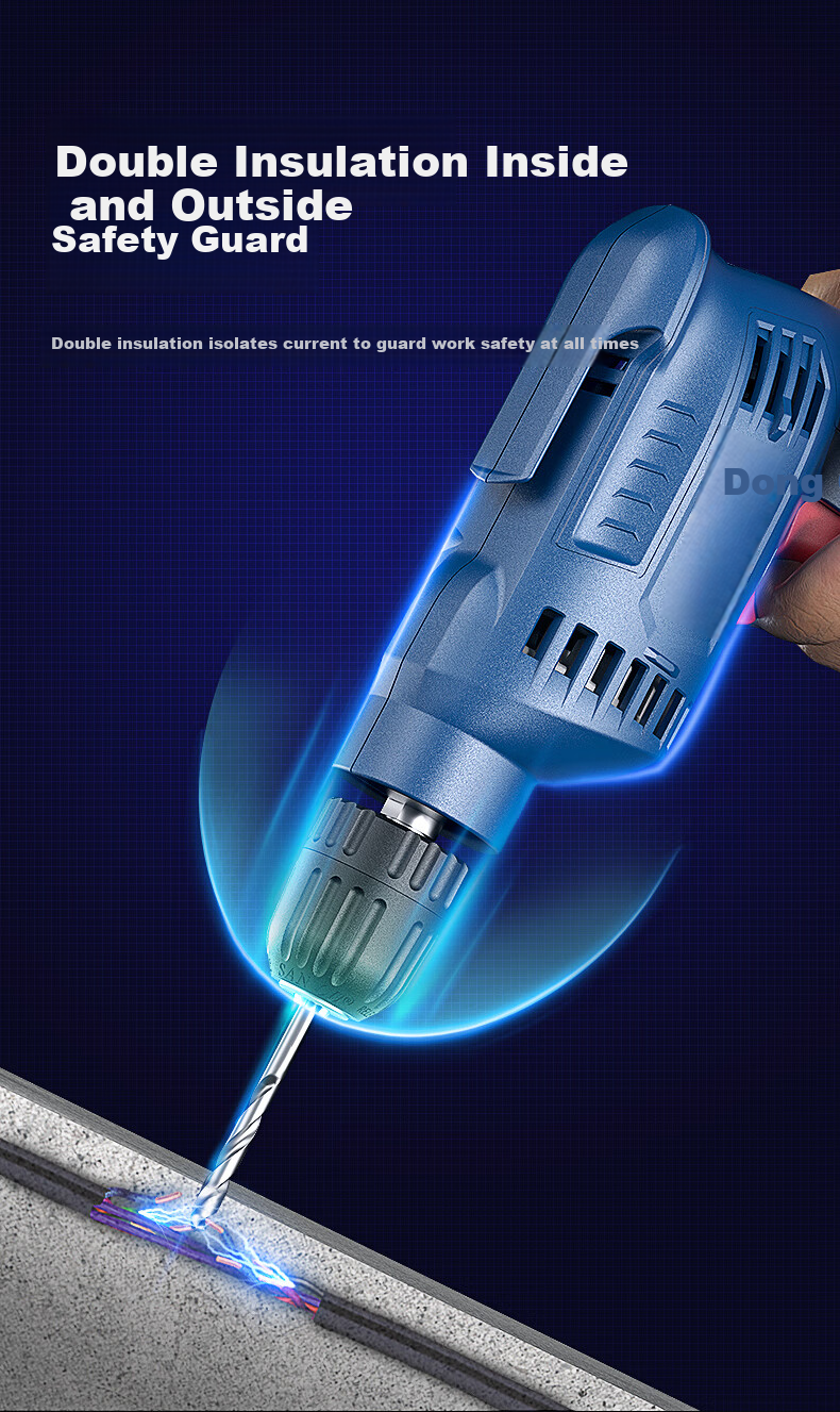 Dongcheng Electric Drill WJZ400-10 Multifunctional Household Drill, Electric Screwdriver, Power Tool 6