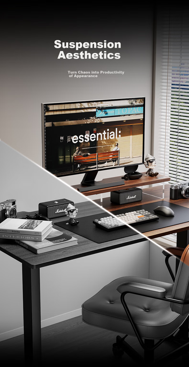 Songneng Monitor Riser Stand, Display Stand, Monitor Support, Desktop Computer Stand, Laptop Stand with Base Storage Rack, D20 1
