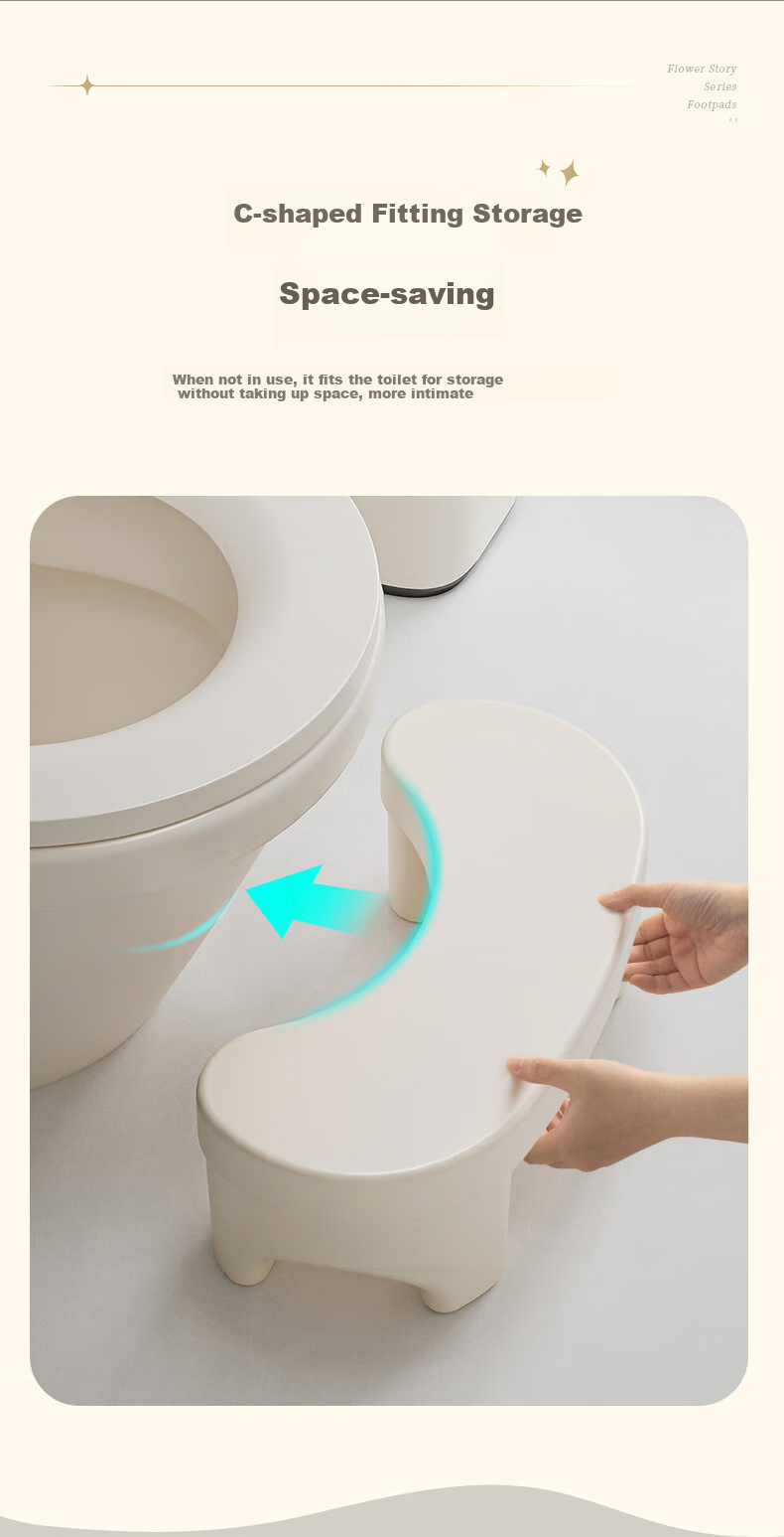 Fanyejia Household Toilet Stool, Squatting Toilet Seat, Squatting Aid, Bathroom Footrest Pad, Thickened Foot Stepping Stool, Children's Toilet Seat 4