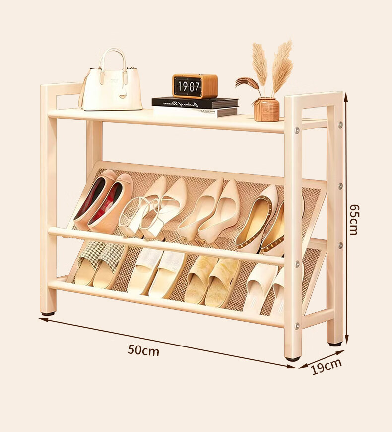 Yaoying Shoe Rack Home Multi-layer Foldable Shoe Cabinet Small Apartment Shoe Storage Organizer YJ23 Black 5 Layers 50cm 14