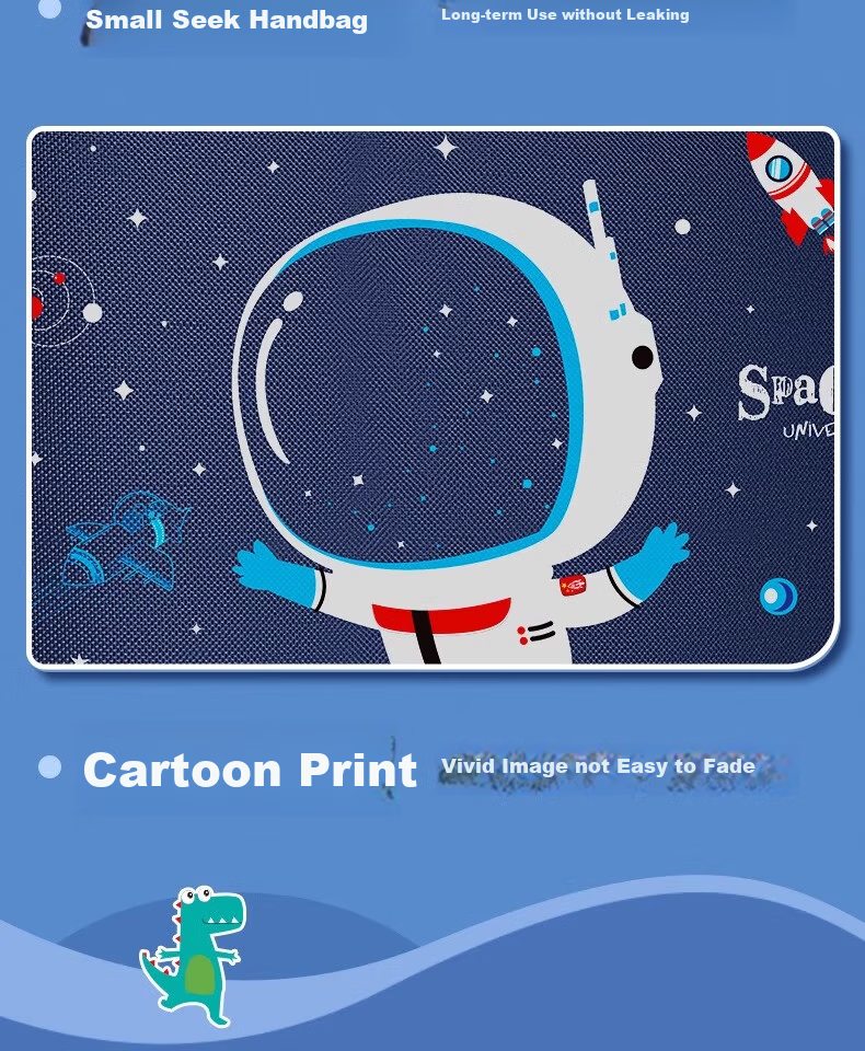 Sijinianhua Tutoring Bag, Handbag, Book Bag for Primary School Students, Canvas Art Bag, Storage Bag [Upgraded Version/Five-Layer Extra Large And Thick] Astronaut 8