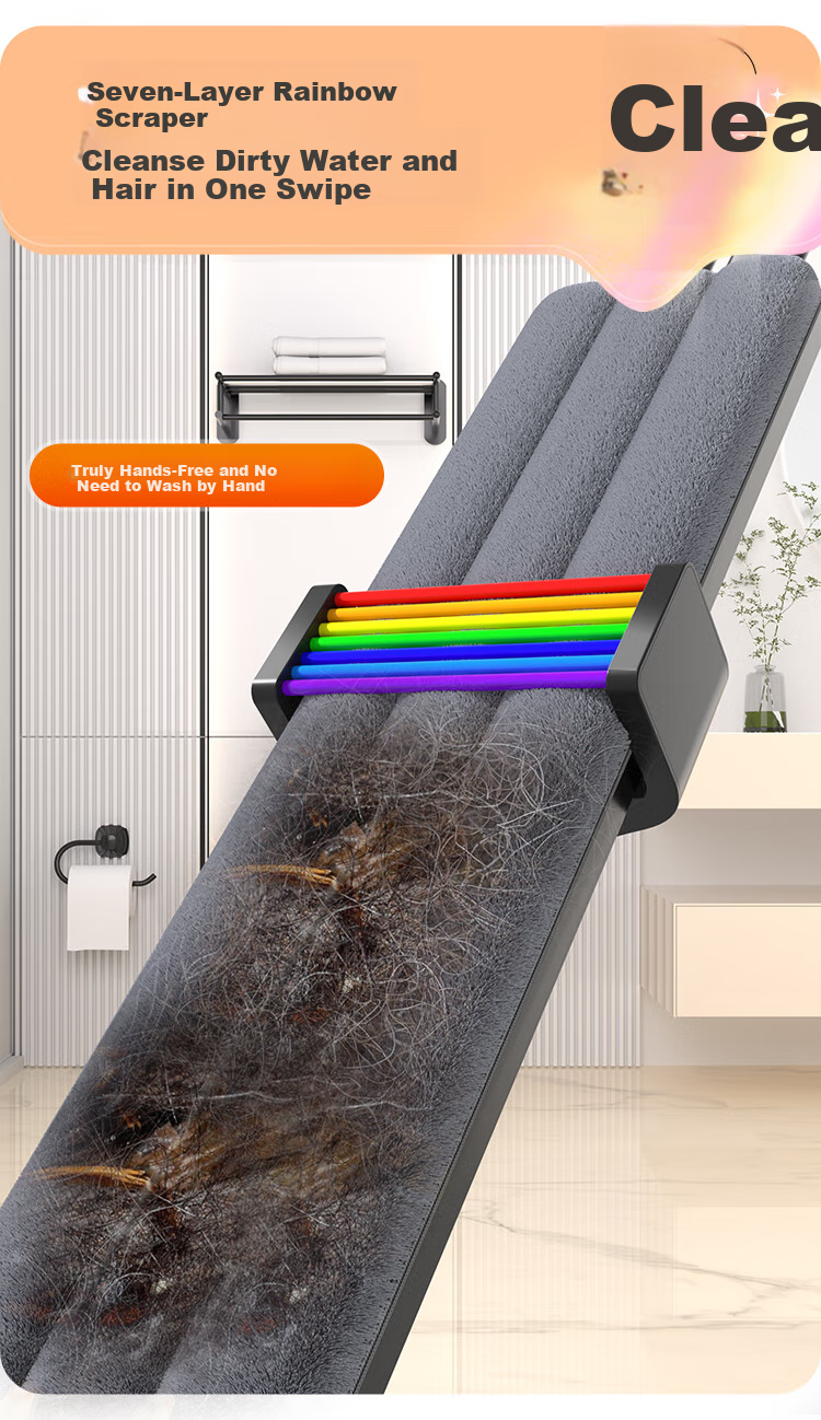 Jiabangshou Flat Mop, 50cm, 4 Cloths, Household All-In No Hand Washing Required, 2026 Aluminum Alloy Floor Cleaning Tool, Floor Mop Cloth 4