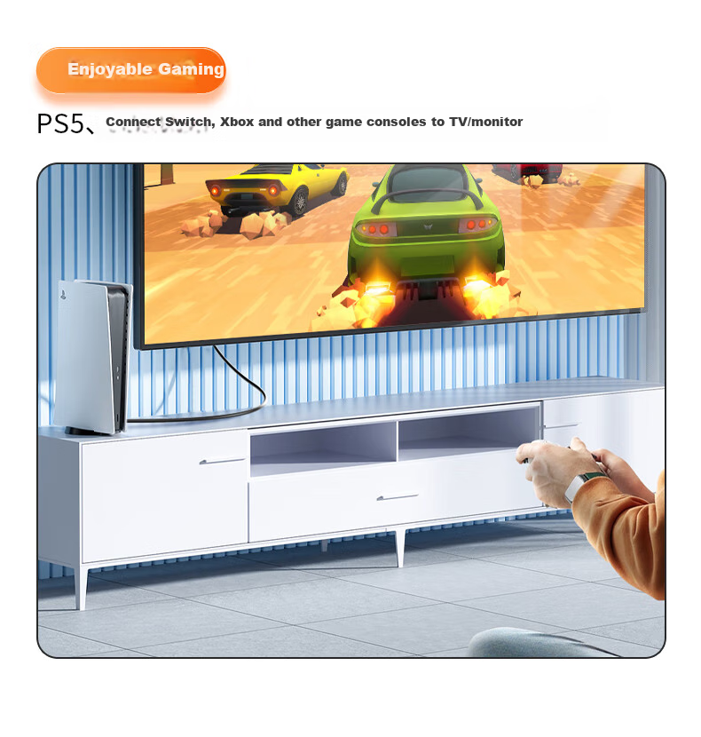 Jinghua HDMI Cable Version 2.0, 4K Digital High-Definition Video Cable, Computer Host Laptop Set-Top Box Connection to Projector Display Screen Connection Cable, Alloy Black 1 Meter H630C 7