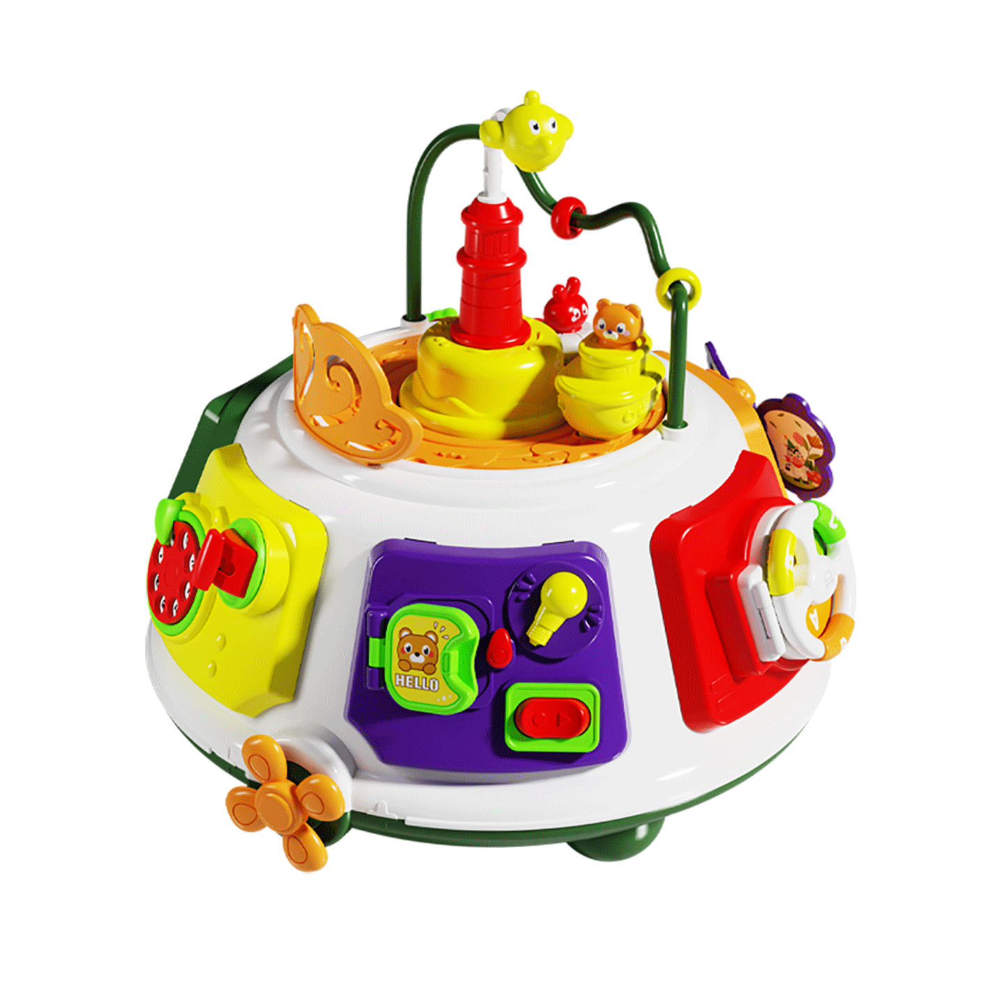 Xinger Early Education Treasure Box Baby Toy Activity Table Six-Sided Educational Toy for Children 1-3 Years Old Birthday Gift