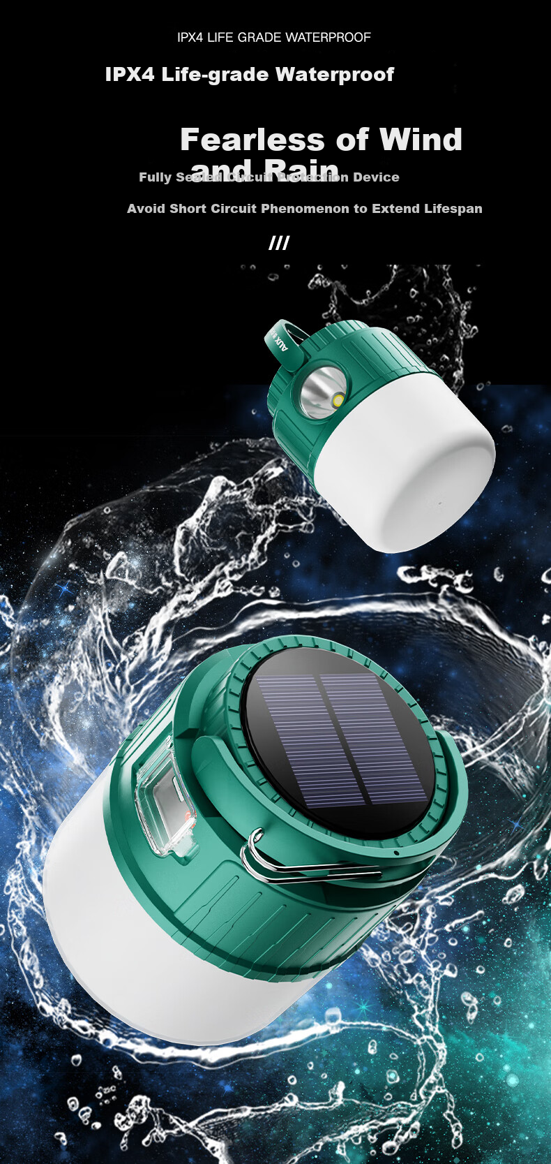 Aokesi Solar Camping Light, Long-Lasting Outdoor Rechargeable Illumination for Tents, Ambient Light for Night Markets And Stalls 8