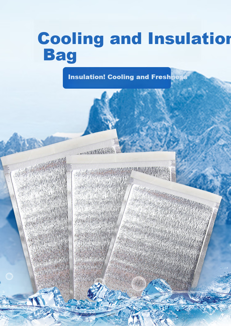 Bailingbaili Cold Chain Transport No. 4 Three-Dimensional Insulated Bags, Pack of 8, Thickened Aluminum Foil Three-Dimensional Large Capacity Food Storage Bags 1