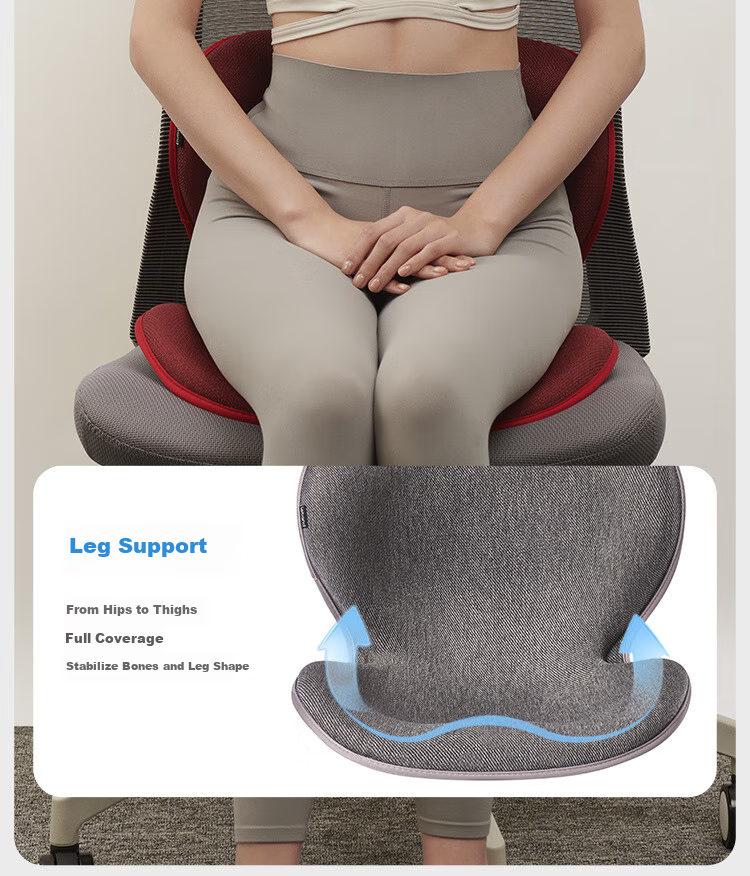 Leban Petal Lumbar Support Cushion, Office Chair Backrest, Buttocks Shaping Seat for Home Use, Classical Gray 11