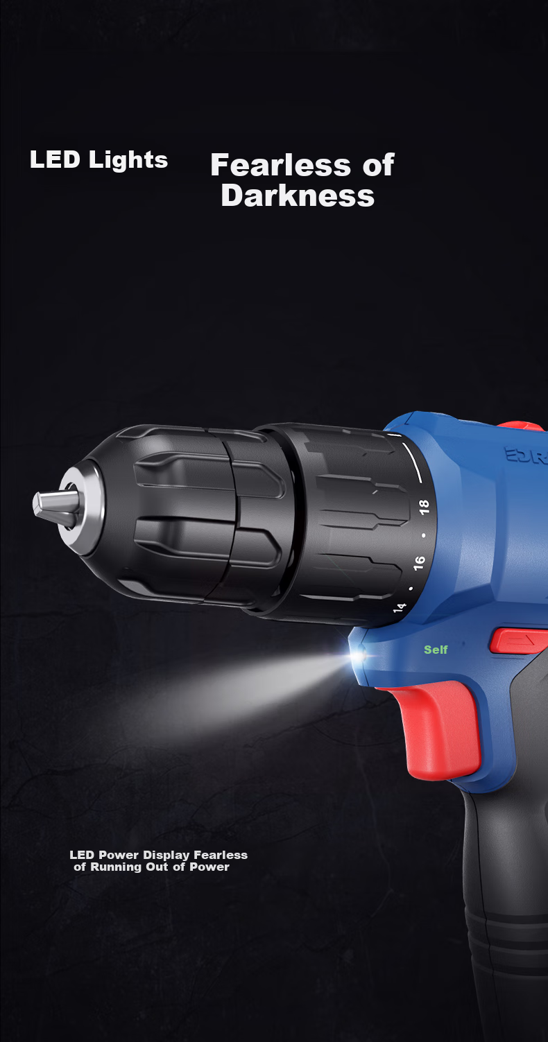 Dongcheng 16V Impact Lithium Drill WJZ1601iS, Electric Drill, Power Screwdriver, Driver Machine 7