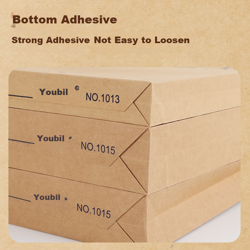 Youbili High-Quality A4 File Folders Kraft Paper, Thickened Bid Document Folders, Office Supplies, 20 Pieces, 3cm Bottom Width And Thickness 1013 Standard, Blue And Black Font