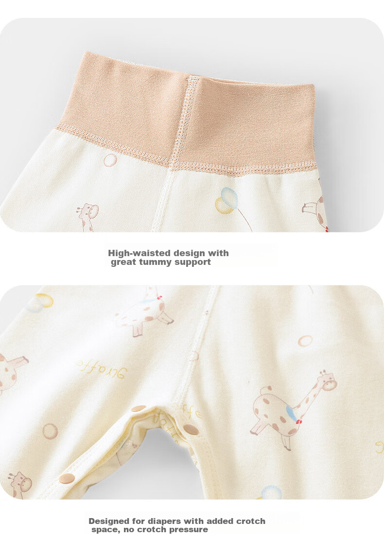 Youqi Newborn Baby Two-Piece Set, Pure Cotton Infant Autumn Underwear, Newborn Two-Piece Outfit, Full Moon Clothing, Baby Pajamas 9