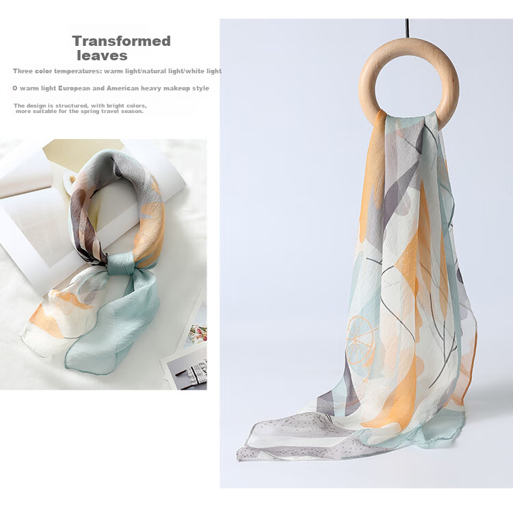 Shanghaigushi Silk Scarf for Women, 100% Mulberry Silk, Spring And Summer Scarf, Gift Box, Mid-Autumn Festival Gift 15