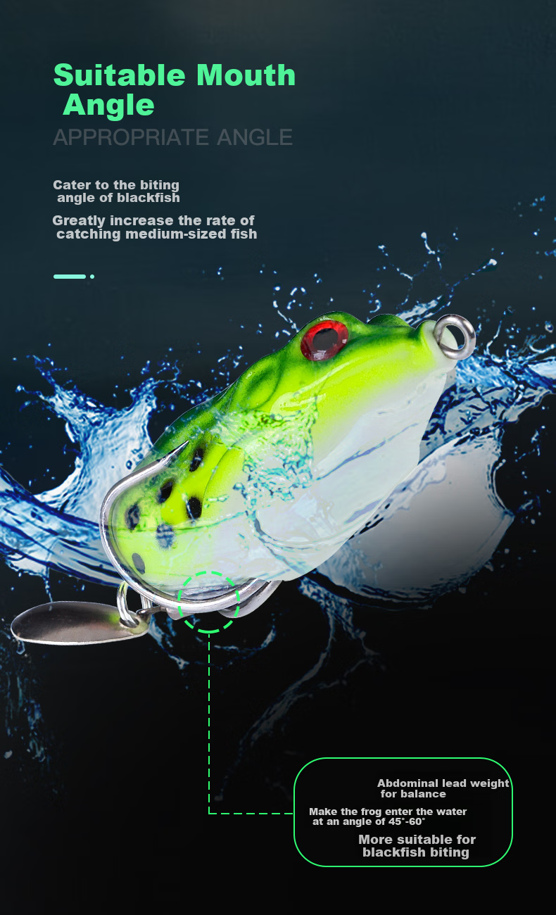 Xionghuo Leiwala Lure Set, Long-Casting Toad Fishing Bait, Competitive Frog Fishing Bait, Bionic Snakehead Fishing Special, Artificial Bait Set 7