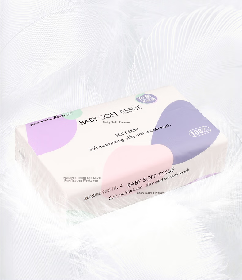 Zhiyueshenghuo Facial Tissues, Baby Soft Tissue Paper, 3-Ply, 108 Sheets*24 Packs, Cream Paper, Moisturizing Paper, Napkins 13
