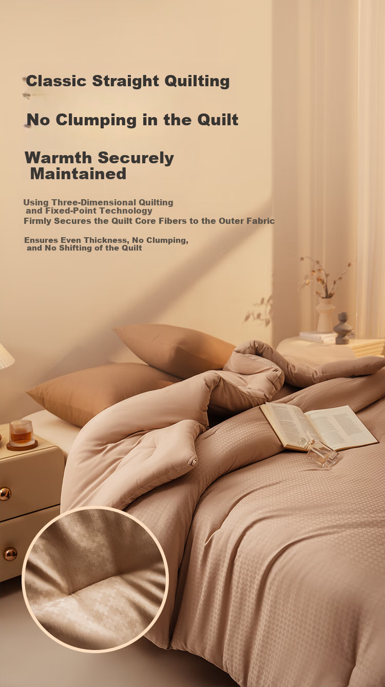 JD Original Thick Comforter, Straight Cover Quilt, Class A Antibacterial, No Washing Required, No Duvet Cover Needed, Warm And Fluffy, Autumn And Winter Quilt, 2*2.3m, Warm Gray 10
