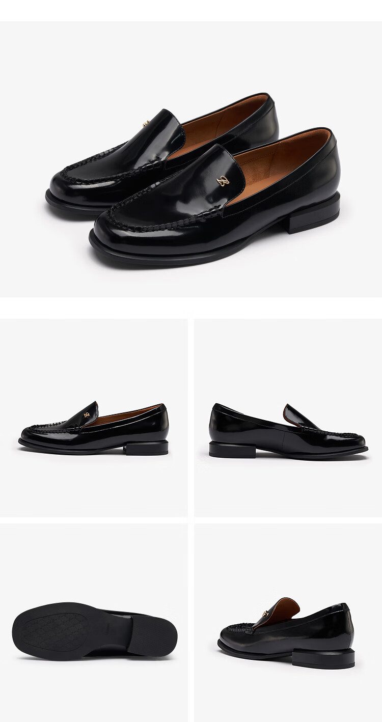 Laird & Laird Laifu Family 2026 New Round Toe Genuine Leather Chunky Heel Loafers for Women 24801 Rust Brown BRB 35 21