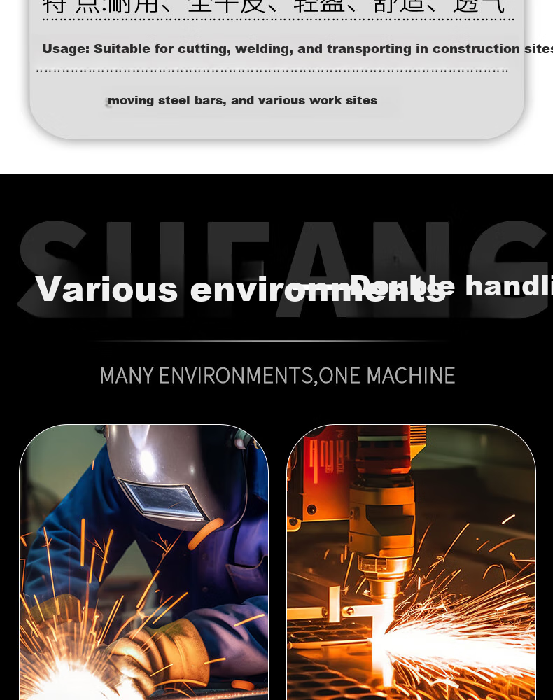 Shengfang Half Leather Welding Gloves, Heat-Resistant Insulated Welding Two-Layer Cowhide Leather Work Gloves for Construction Sites, 5 Pairs 6