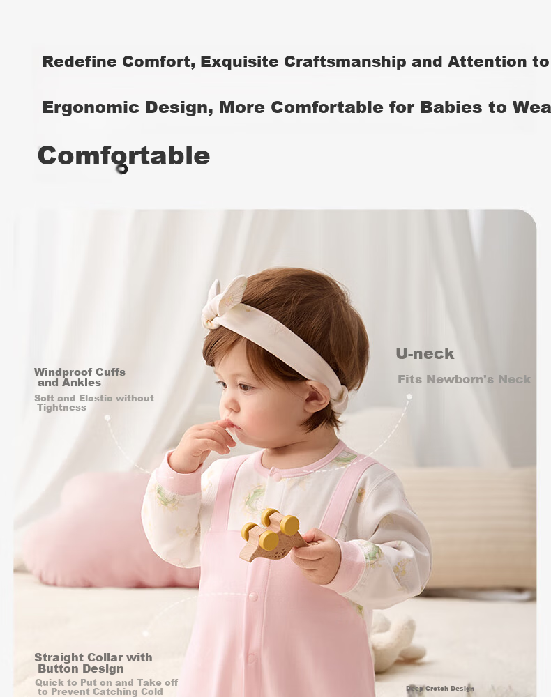 Shiyuejiejing, Baby Romper, Straight-Collar Bodysuit, Infant Onesie, Newborn Clothing 17