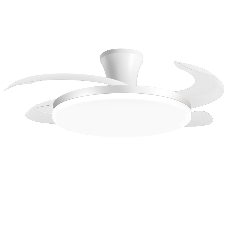 MICOE Jingdong Jingcai Fan Light, Puli Guang LED Invisible Fan Blades, Restaurant Remote Control Dimming Integrated Ceiling Fan Light, All White