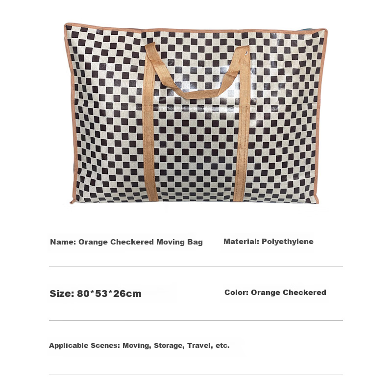 Pangdaidai Large Capacity Moving Storage Bags, Waterproof Zipper-Style for Clothes And Quilts, 3 Pieces, 80*53*26cm, PE