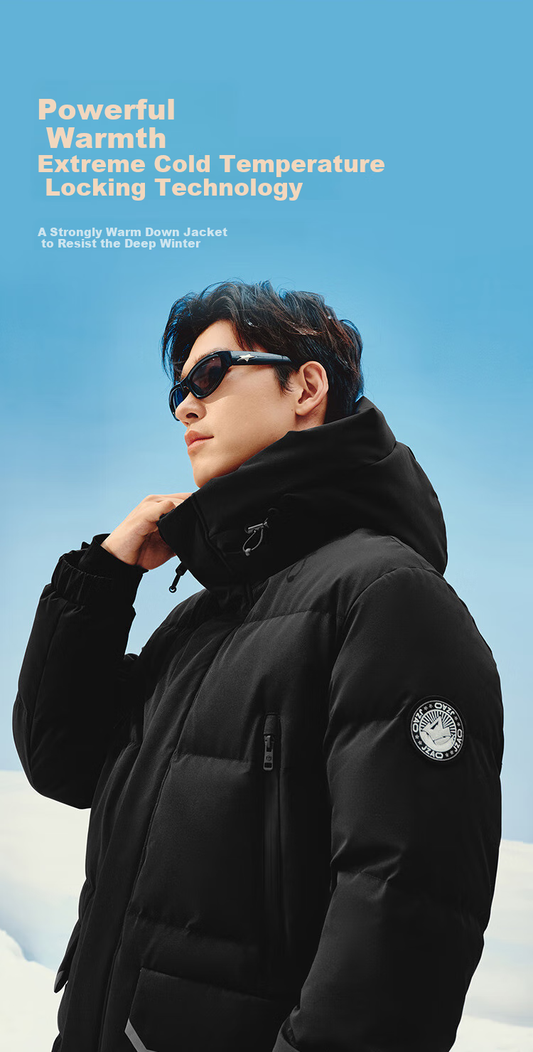 JD Original [New Product Launch] Goose down Jacket for Men And Women, Ultra-Cold Imported 95% White Goose down Long Coat, Oatmeal Color, XL Size 8