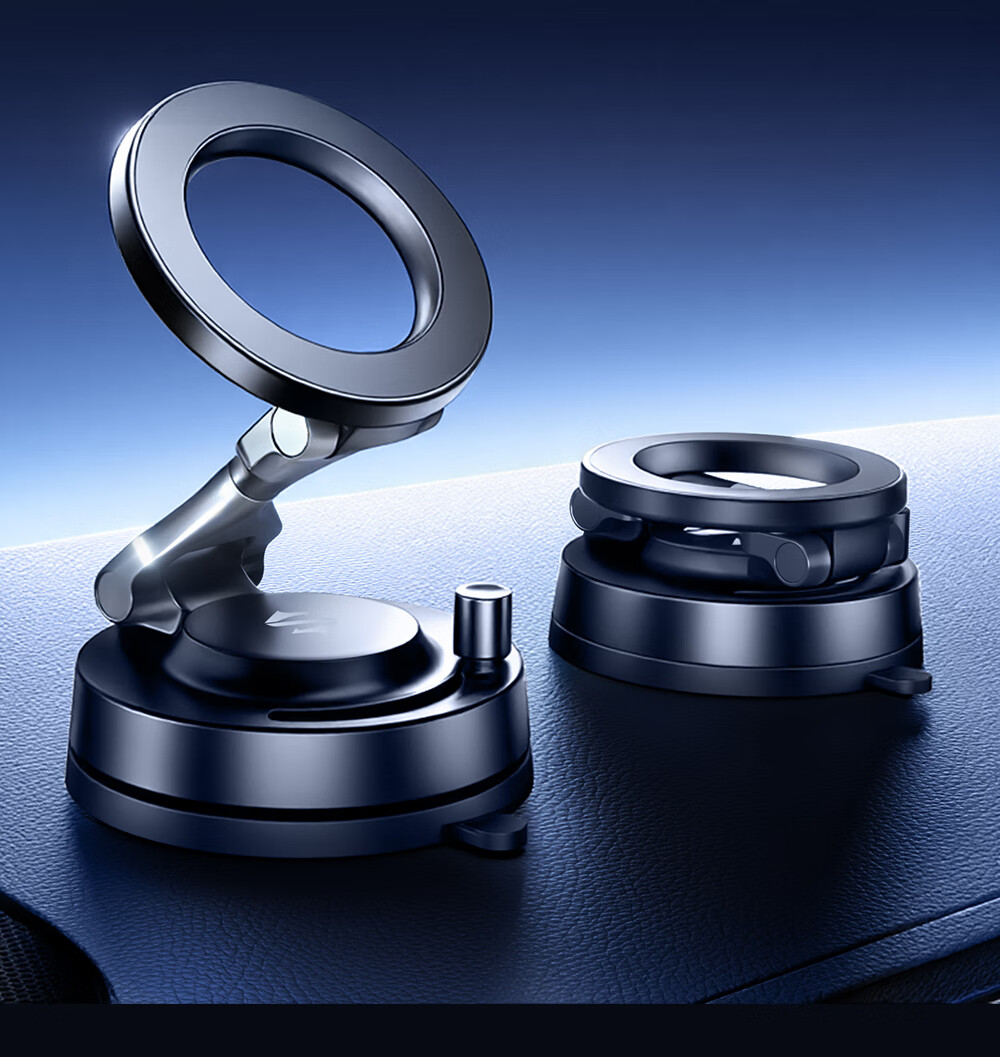 Magnetic Car Phone Holder Vacuum Suction Cup Mount for Car Navigation Obsidian Black 2