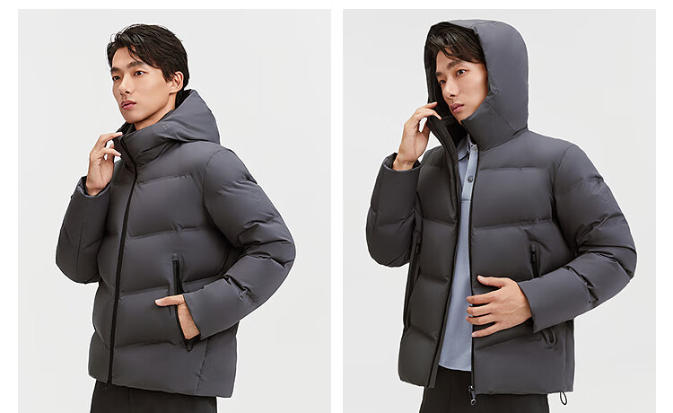 BOSIDENG 2025 Winter Men's Short Hooded Down Jacket B250244221 3