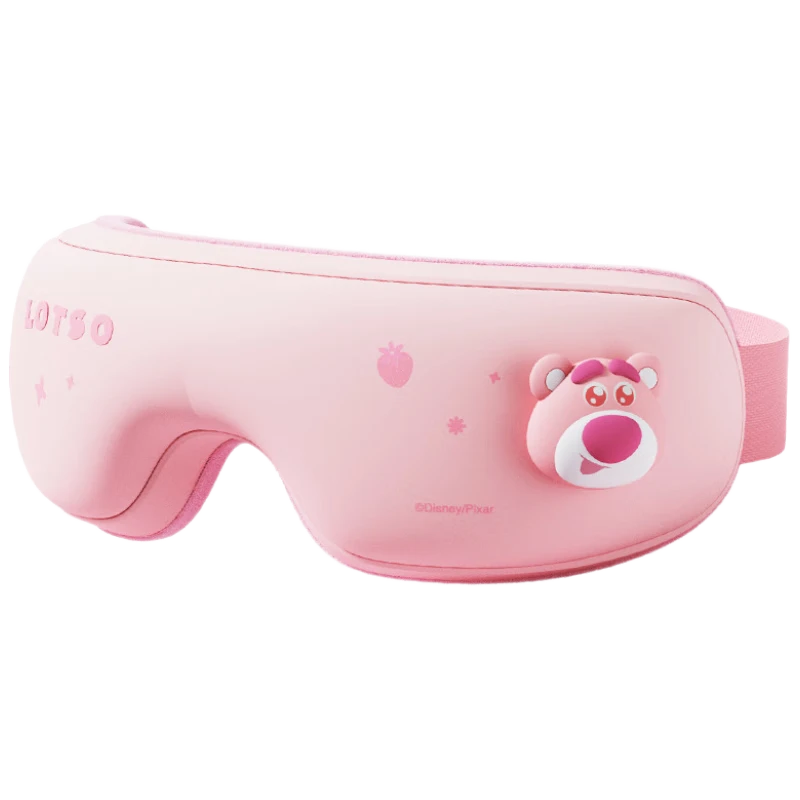Disney Strawberry Bear Eye Massager Smart Eye Care Device Christmas Birthday Gift for Girls Girlfriend Boys Girls Massager with Constant Temperature Heat Vibration Sleep Aid Eye Mask
