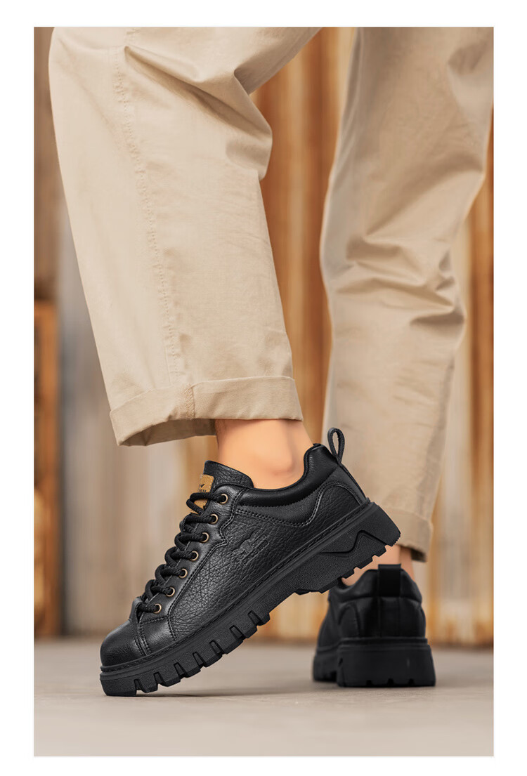 G.N.Shi Jia Men's Boots 2025 Autumn Winter New Low-top Martin Boots Outdoor Thick-soled Casual Leather Shoes Trendy Versatile Men's Shoes 60