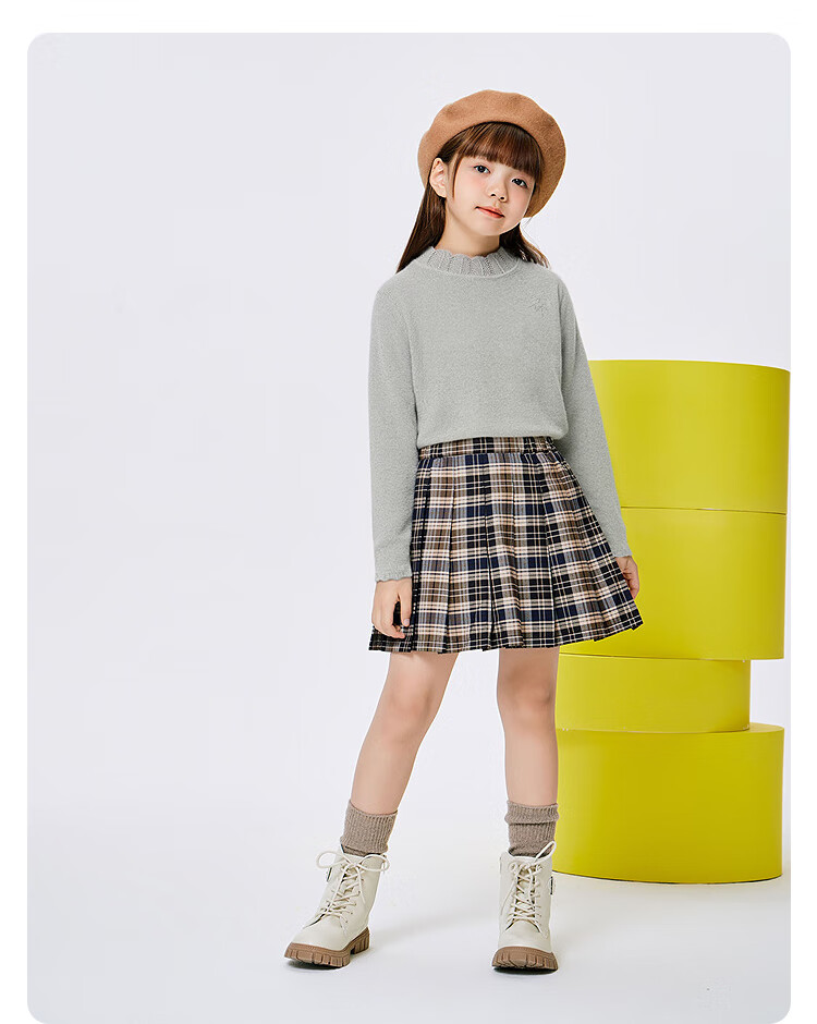 Balabala Girls' Sweater Children's 2025 Winter Knitwear Pullover [Mall Same Style] 202425103020 3