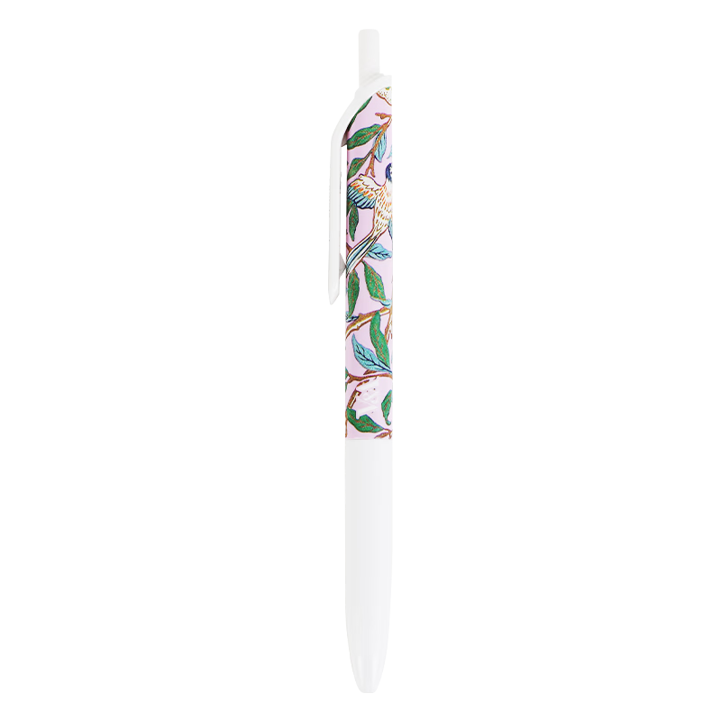 KOKUYO VA Museum Collaboration Series Student Retractable Gel Pen 0.5mm Black Ink Bird and Pomegranate 1-Pack WSG-PRAM3065-2
