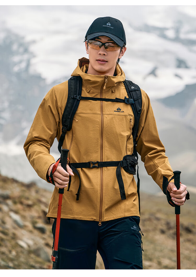 Pioneer Camp Sea Lion 2.0 Men's Softshell Jacket Autumn Outdoor Windproof Warm Waterproof Cordura Hiking Mountaineering Coat 3
