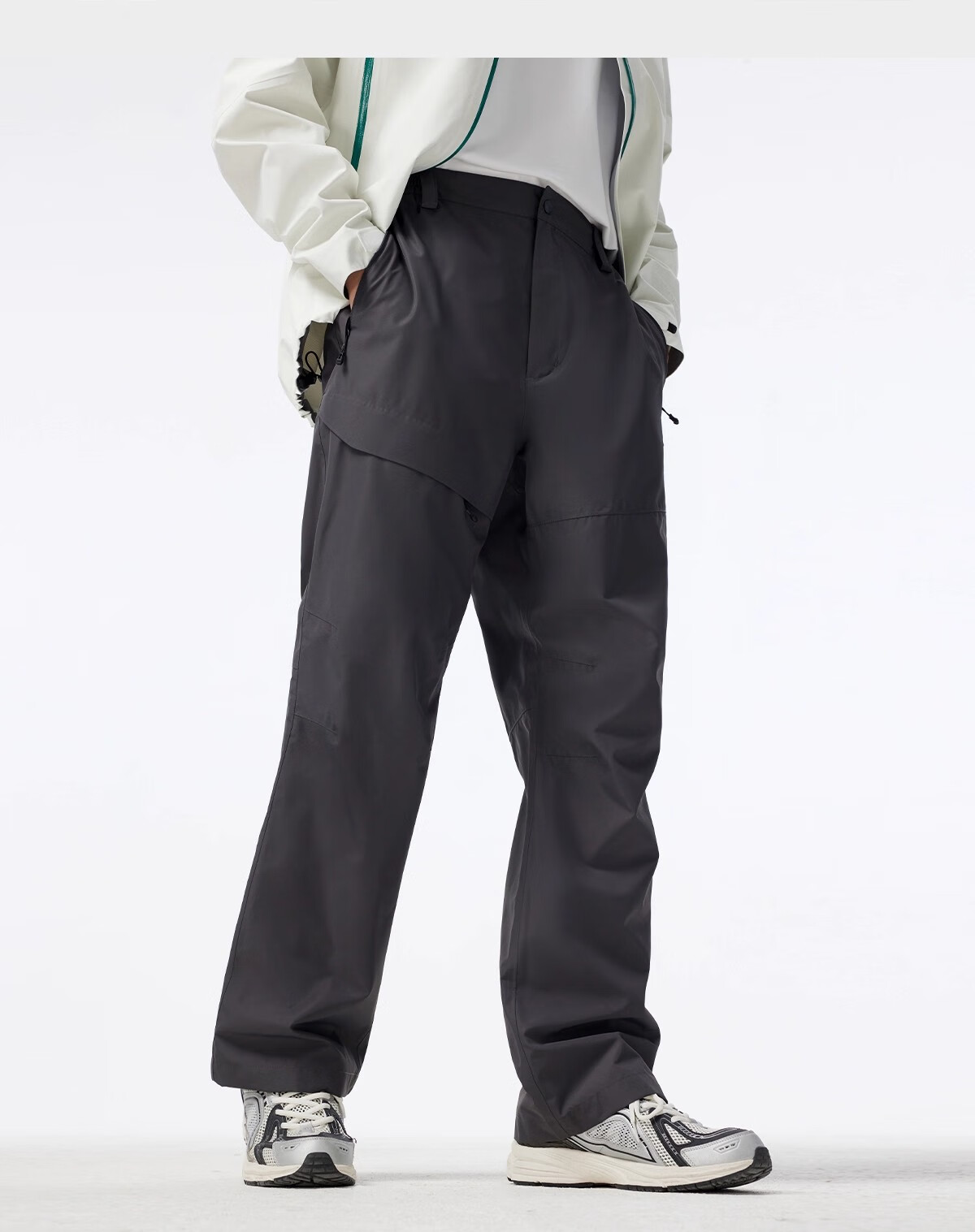 CAMEL Men's 3-in-1 Outdoor Softshell Pants Windproof Waterproof Fleece Lined High Breathability Thermal Hiking Trousers for Women 25