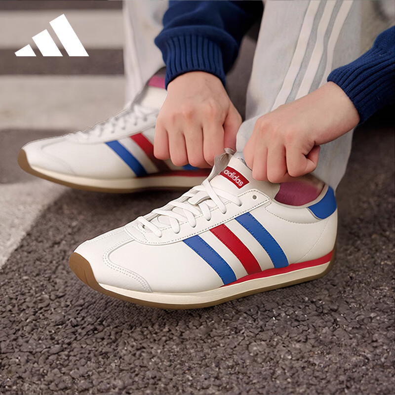Adidas T-Head Men's Spring Retro Casual Shoes Fashion Lightweight Shock Absorption Sports Shoes Light Scarlet Size 42