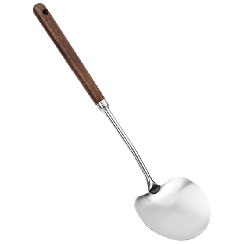 Jincun 316 Stainless Steel Mushroom Shovel Spatula Cooking Spoon Thickened Food-Grade Iron Wok Spatula for Home Chinese Cooking
