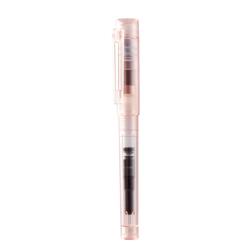 KACO SKY Fountain Pen for Elementary School Students Grades 3-6, Replaceable Ink Cartridge, Suitable for Men And Women, Beginner's Practice Pen for Third Grade, EF Nib, PP Cartridge, Pink