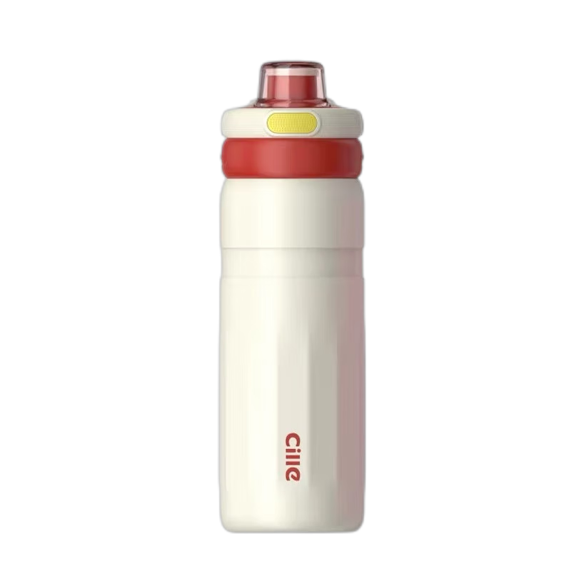 Cille Insulated Water Bottle for Women and Children, High-Value 316 Stainless Steel Student Travel Direct Drinking Portable Straw Cup