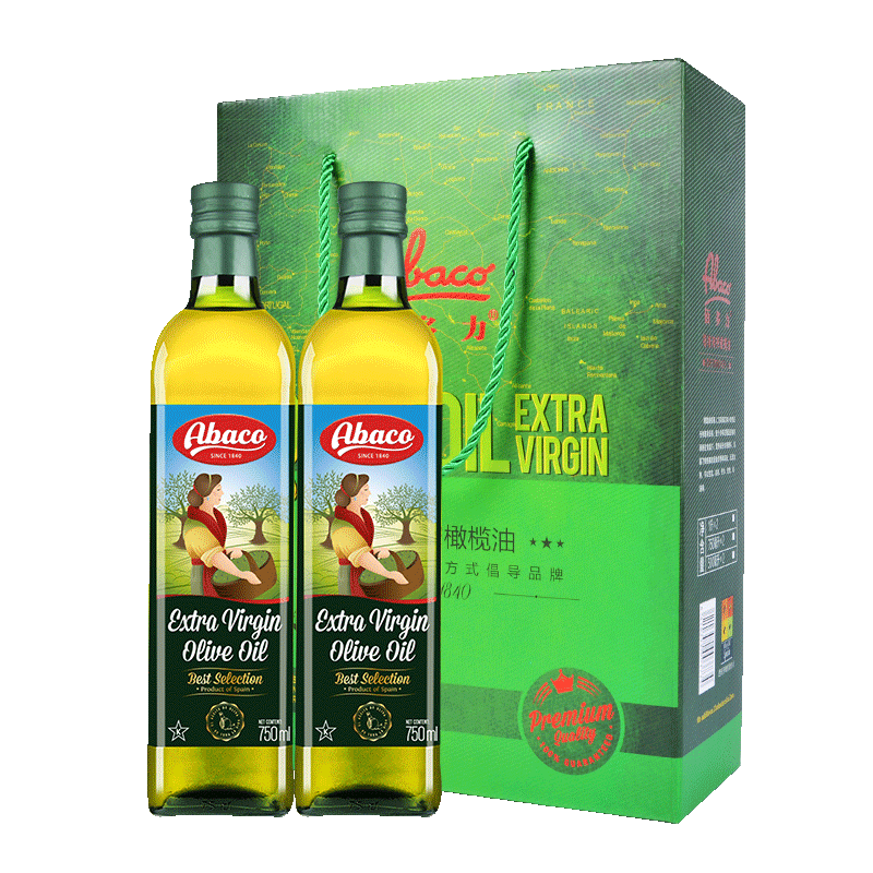 佰多力【保真橄榄油】特级初榨橄榄油750mlx2礼盒